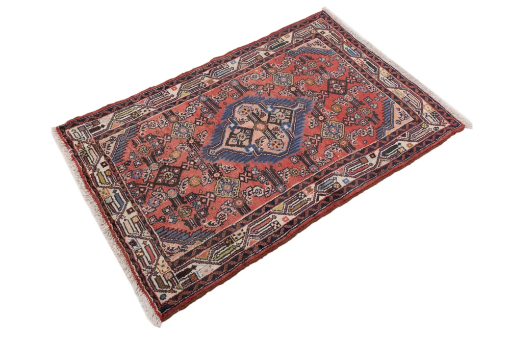 Persisk teppe - Nomadisk - 118 x 78 cm - mørk rød