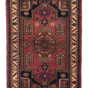 Persisk teppe - Nomadisk - 120 x 86 cm - mørk rød