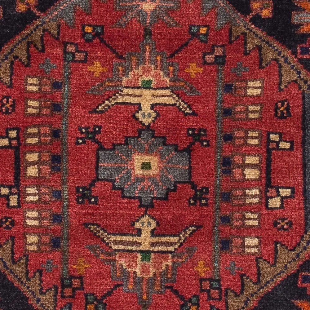 Persisk teppe - Nomadisk - 120 x 85 cm - mørk rød