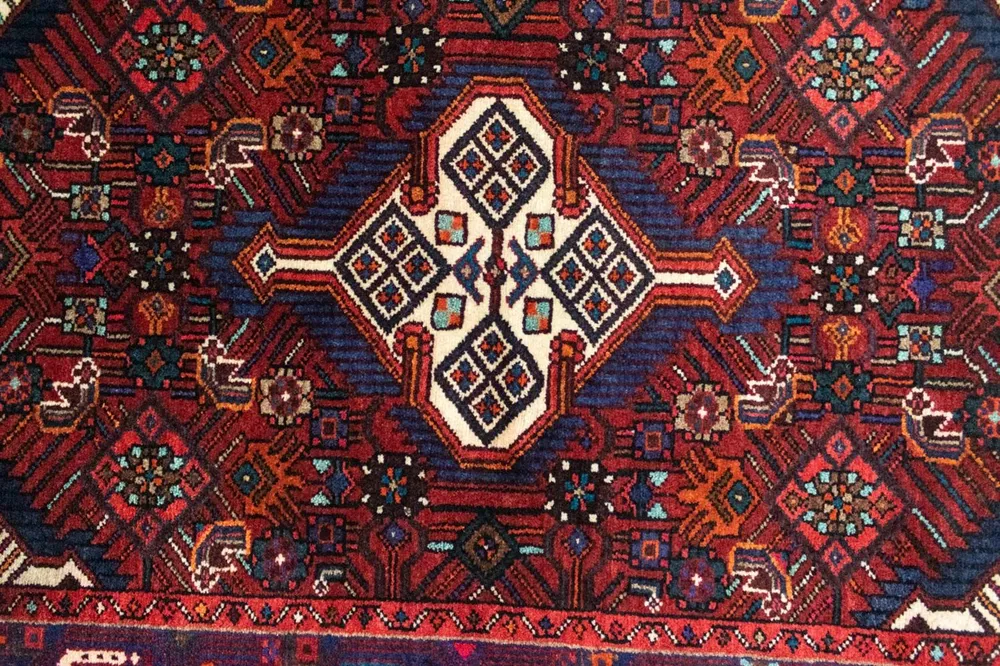Persisk teppe - Nomadisk - 121 x 80 cm - blå