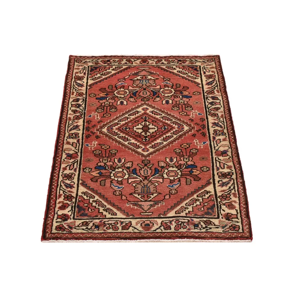 Persisk teppe - Nomadisk - 121 x 76 cm - lys rød