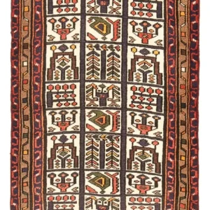 Persisk teppe - Nomadisk - 122 x 74 cm - flerfarget