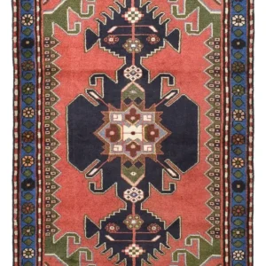 Persisk teppe - Nomadisk - 123 x 76 cm - lys rød