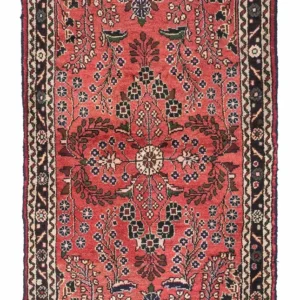 Persisk teppe - Nomadisk - 123 x 77 cm - lys rød