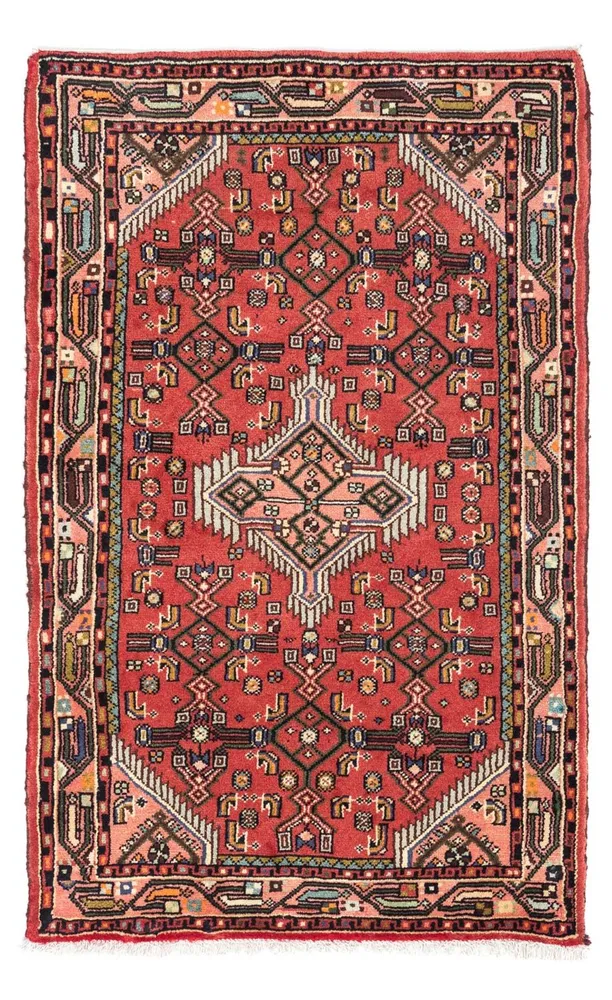 Persisk teppe - Nomadisk - 125 x 80 cm - rød