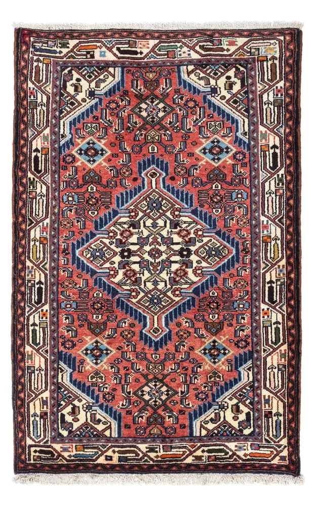Persisk teppe - Nomadisk - 125 x 80 cm - lys rød