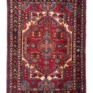 Persisk teppe - Nomadisk - 125 x 93 cm - mørk rød