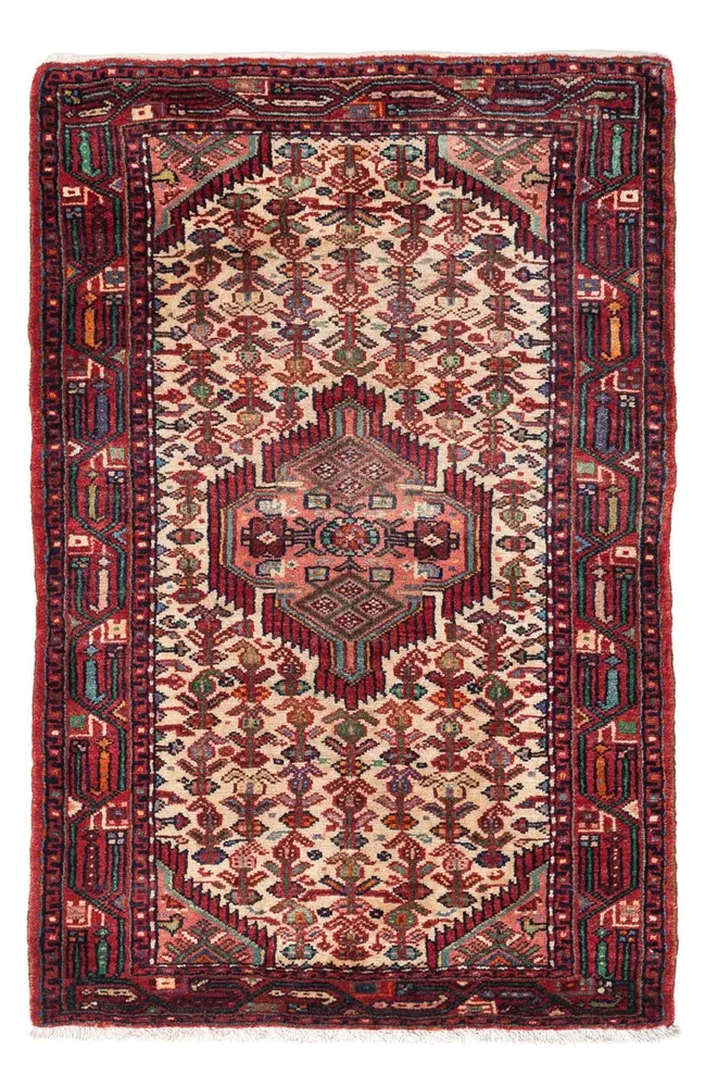 Persisk teppe - Nomadisk - 125 x 80 cm - mørk rød