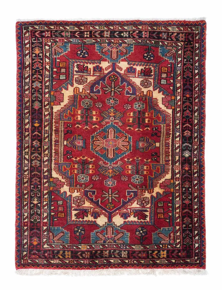 Persisk teppe - Nomadisk - 125 x 93 cm - mørk rød