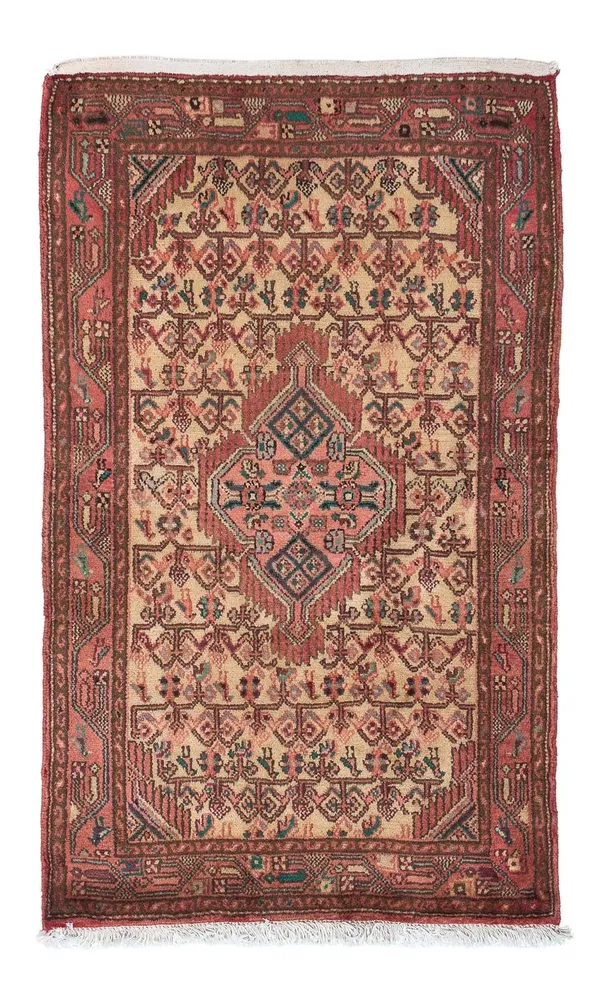 Persisk teppe - Nomadisk - 126 x 80 cm - lys rød