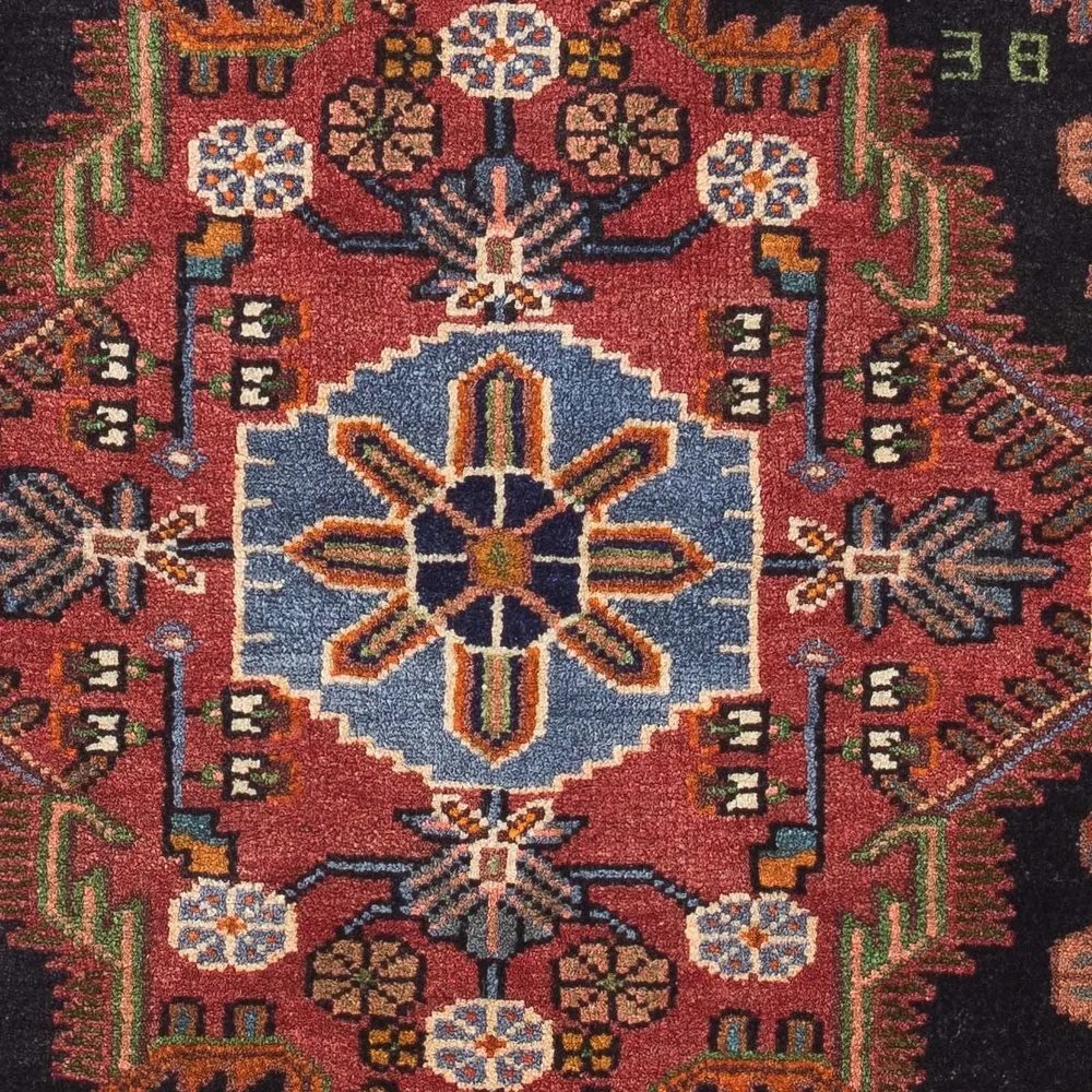 Persisk teppe - Nomadisk - 126 x 90 cm - mørk rød