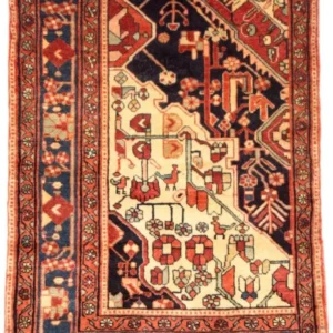 Persisk teppe - Nomadisk - 127 x 90 cm - flerfarget