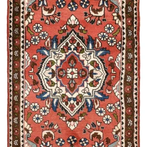 Persisk teppe - Nomadisk - 127 x 70 cm - lys rød