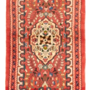 Persisk teppe - Nomadisk - 127 x 73 cm - lys rød