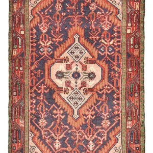 Persisk teppe - Nomadisk - 128 x 81 cm - lys rød
