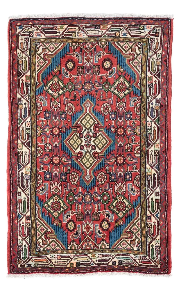 Persisk teppe - Nomadisk - 128 x 80 cm - lys rød