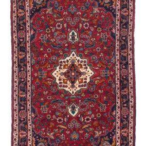 Persisk teppe - Nomadisk - 128 x 88 cm - mørk rød