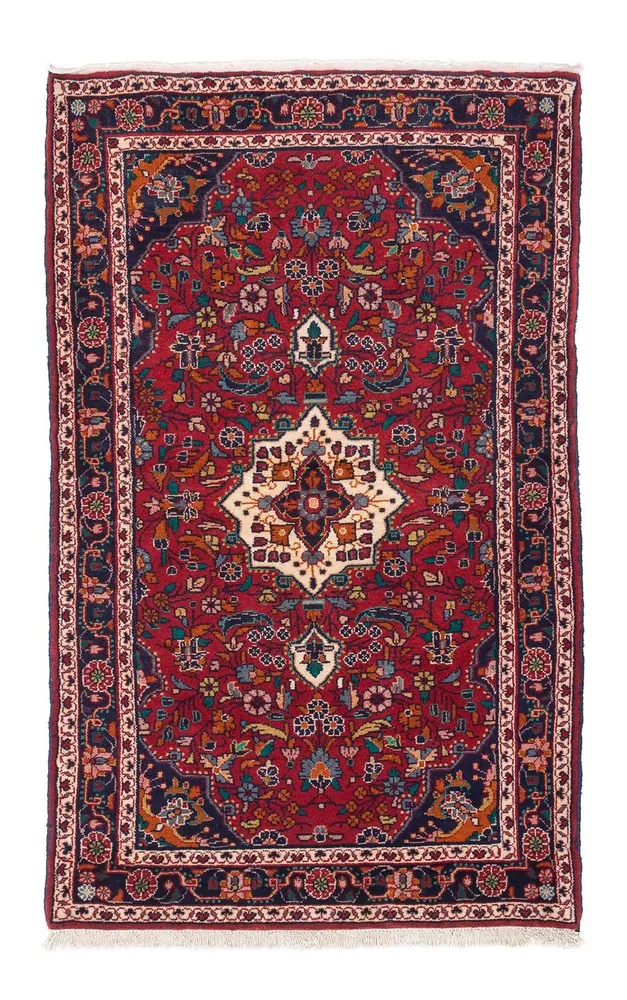 Persisk teppe - Nomadisk - 128 x 88 cm - mørk rød