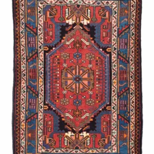 Persisk teppe - Nomadisk - 129 x 84 cm - flerfarget