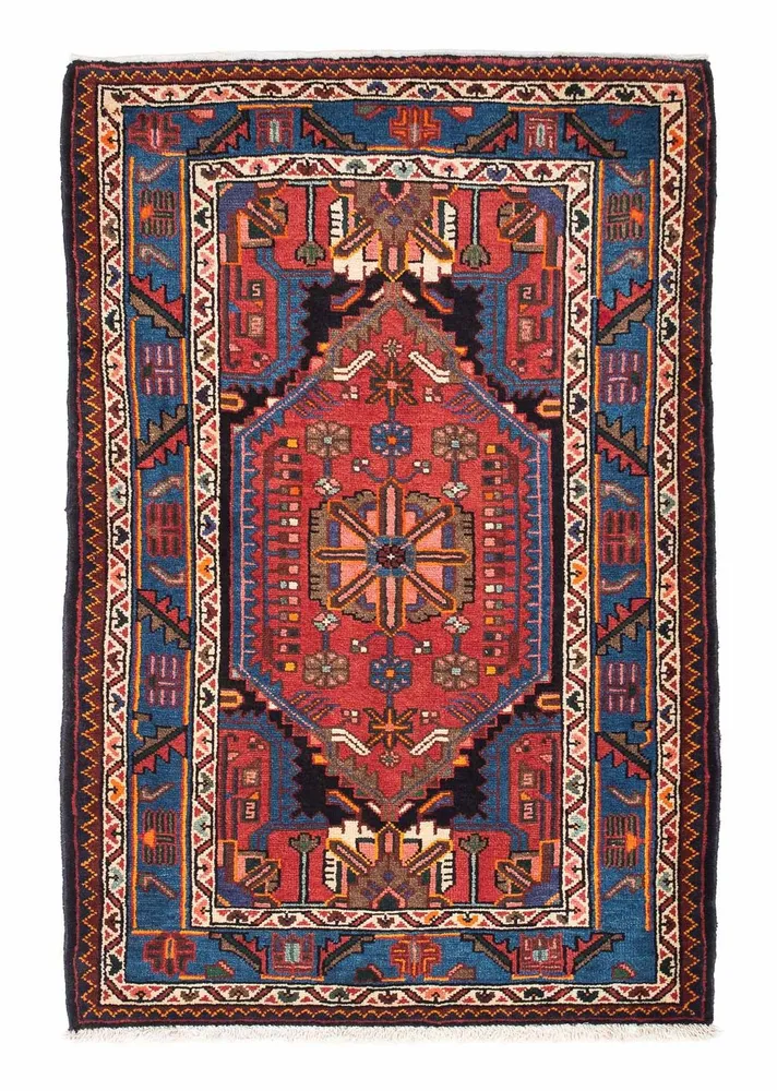 Persisk teppe - Nomadisk - 129 x 84 cm - flerfarget