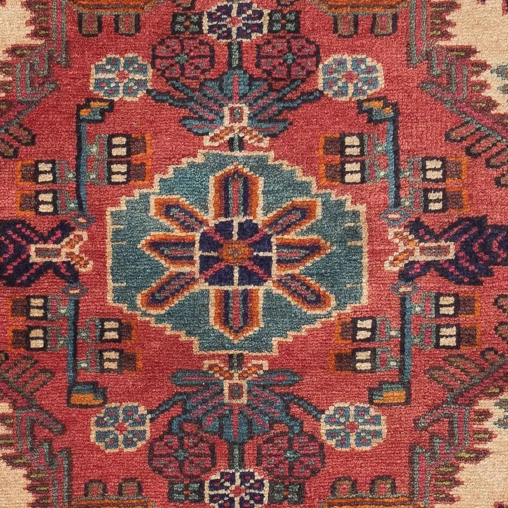 Persisk teppe - Nomadisk - 130 x 92 cm - lys rød