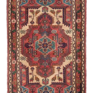 Persisk teppe - Nomadisk - 130 x 92 cm - lys rød