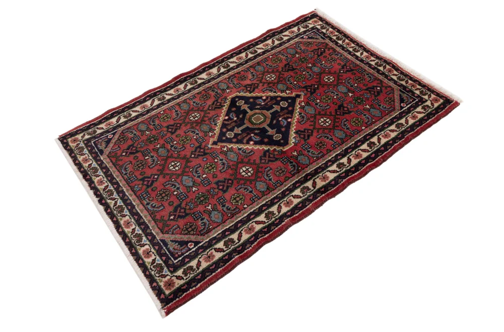 Persisk teppe - Nomadisk - 130 x 85 cm - mørk rød