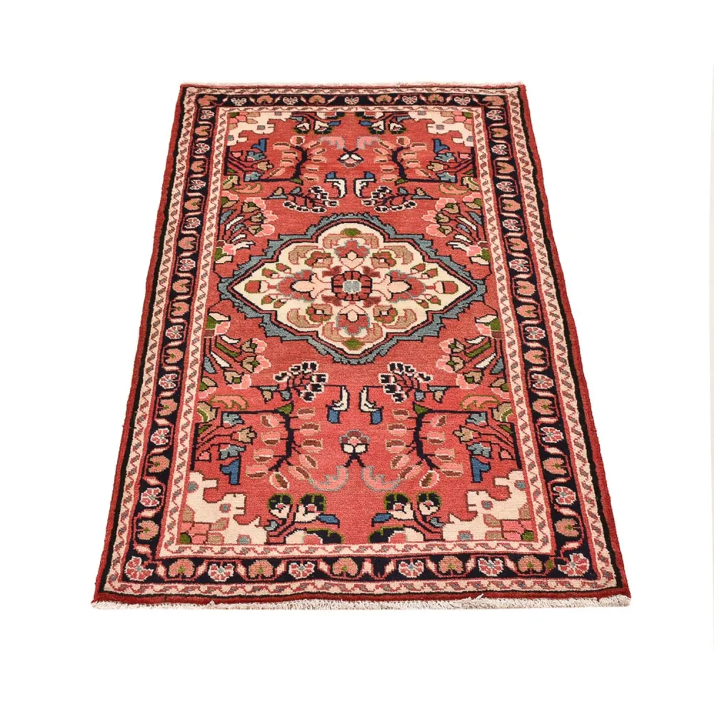 Persisk teppe - Nomadisk - 131 x 76 cm - lys rød