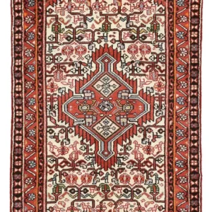 Persisk teppe - Nomadisk - 132 x 68 cm - lys rød