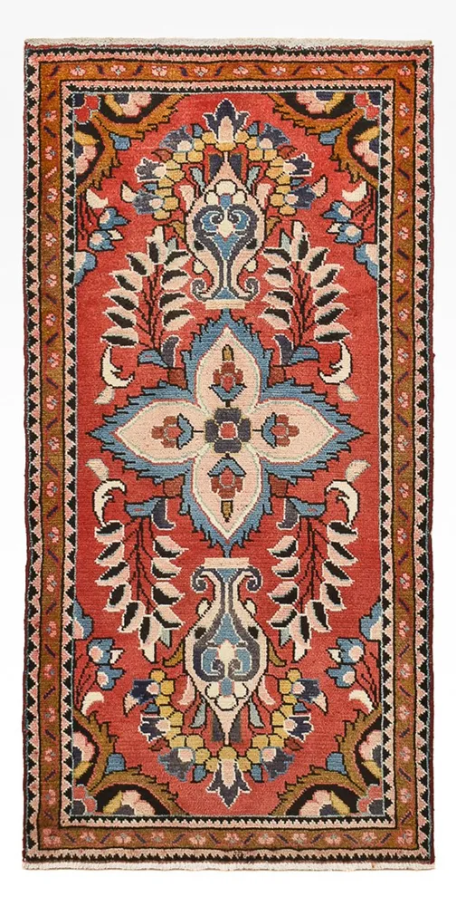 Persisk teppe - Nomadisk - 135 x 66 cm - flerfarget