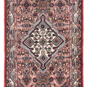 Persisk teppe - Nomadisk - 136 x 77 cm - lys rød