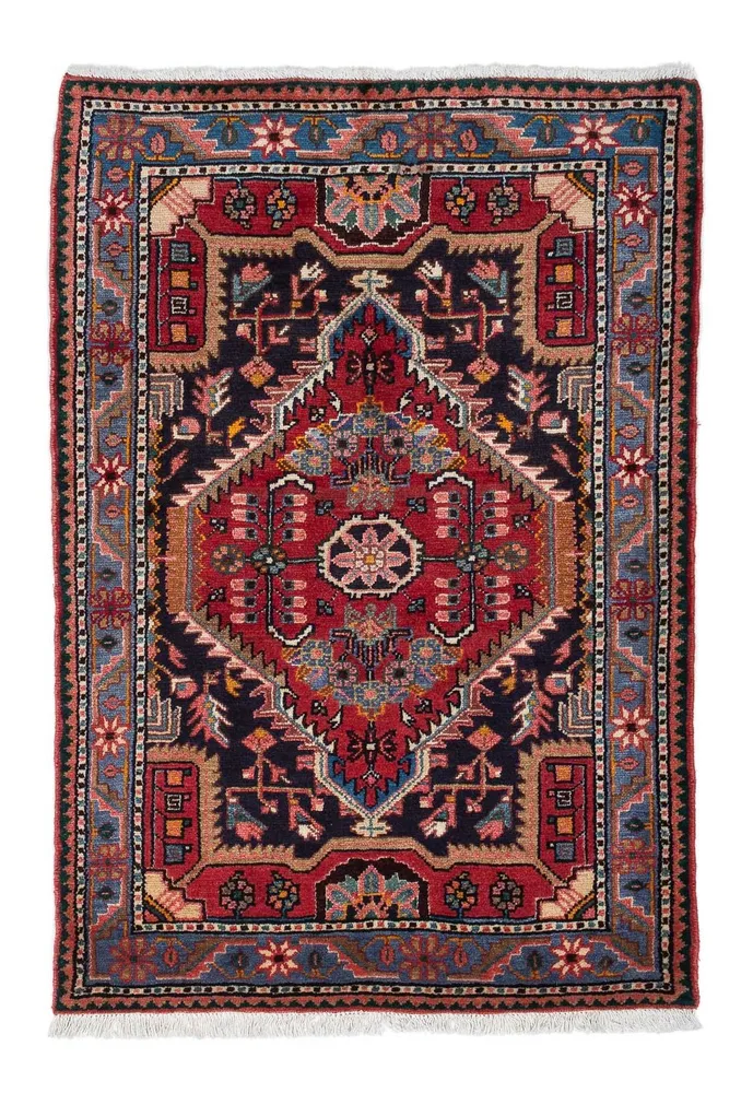 Persisk teppe - Nomadisk - 136 x 89 cm - mørkeblå