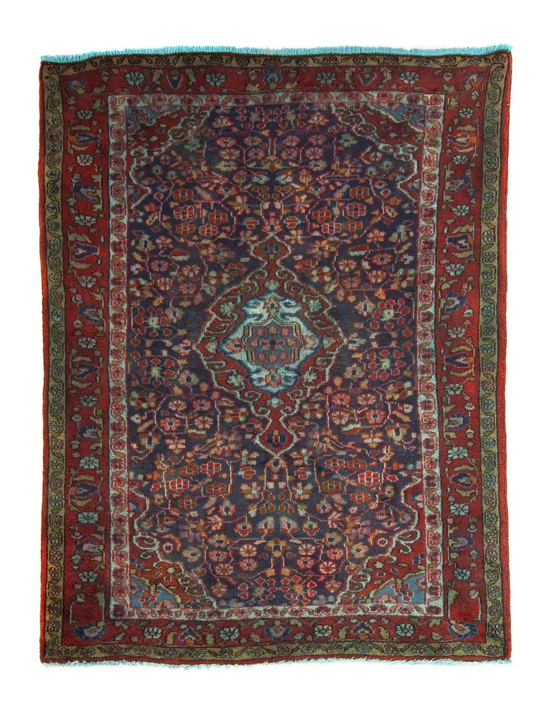 Persisk teppe - Nomadisk - 137 x 103 cm - mørkeblå