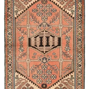 Persisk teppe - Nomadisk - 141 x 103 cm - lys rød