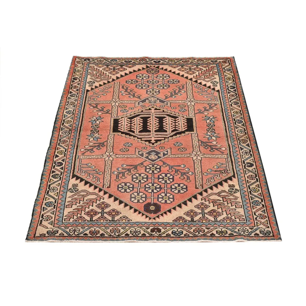 Persisk teppe - Nomadisk - 141 x 103 cm - lys rød