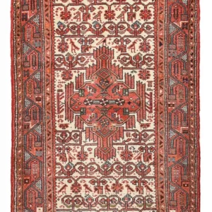 Persisk teppe - Nomadisk - 142 x 73 cm - lys rød