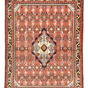 Persisk teppe - Nomadisk - 143 x 109 cm - lys rød