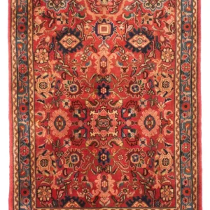 Persisk teppe - Nomadisk - 143 x 110 cm - mørk rød