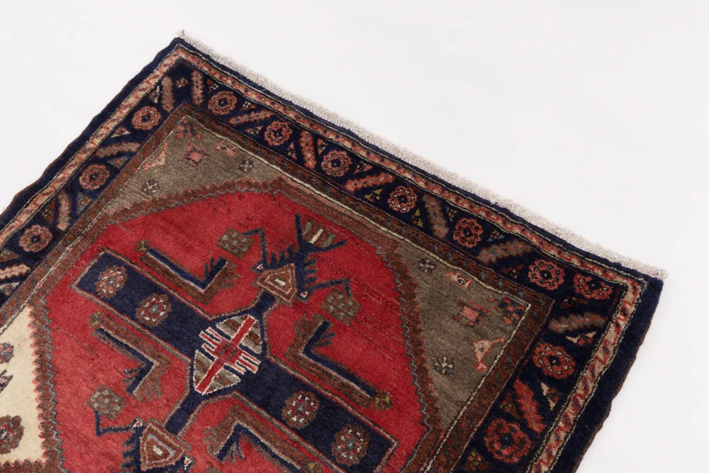 Persisk teppe - Nomadisk - 145 x 107 cm - flerfarget