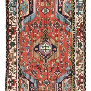Persisk teppe - Nomadisk - 145 x 96 cm - rød