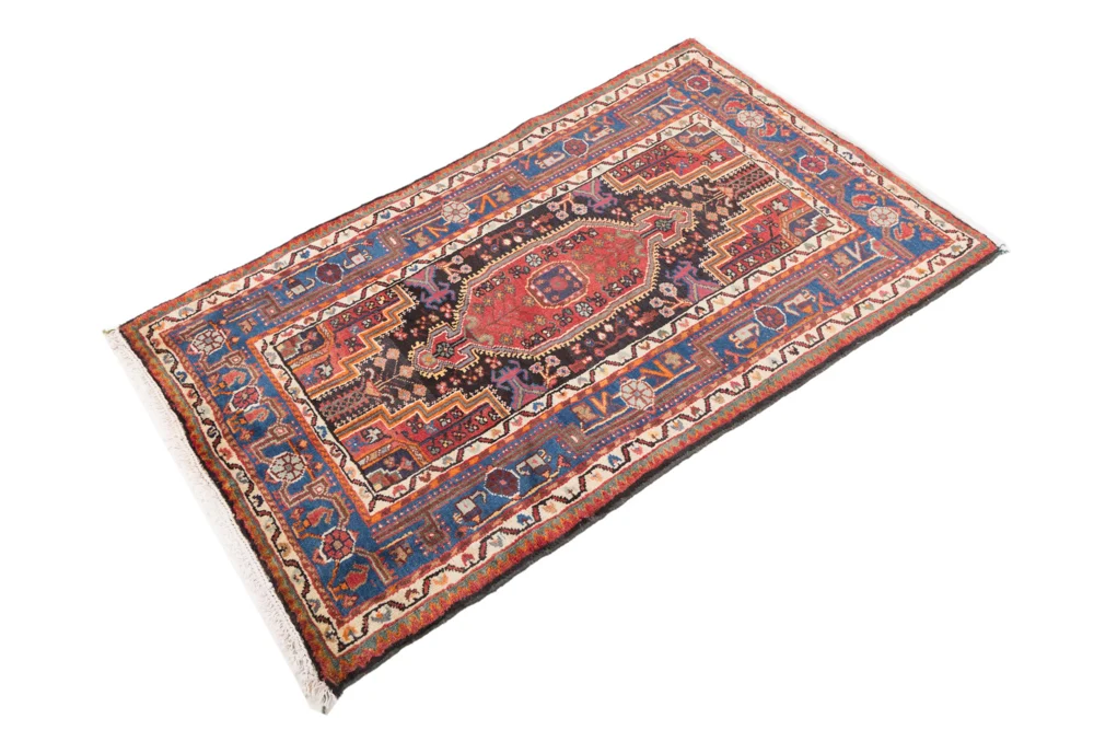 Persisk teppe - Nomadisk - 145 x 90 cm - mørk rød