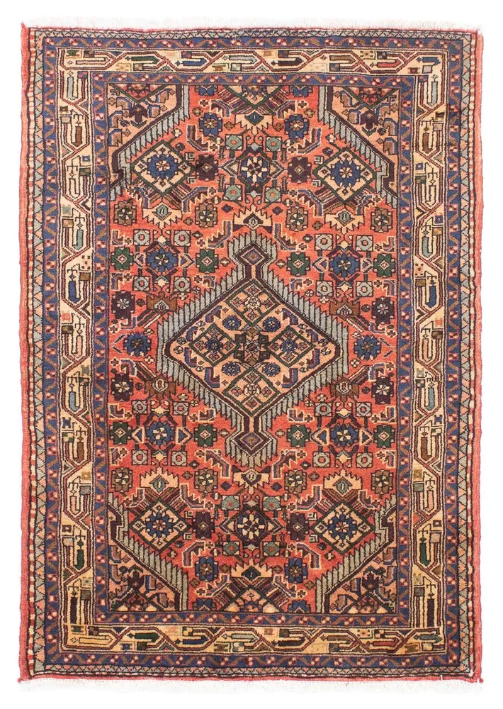 Persisk teppe - Nomadisk - 147 x 100 cm - lys rød