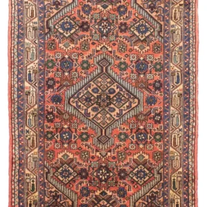 Persisk teppe - Nomadisk - 147 x 100 cm - lys rød