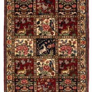 Persisk teppe - Nomadisk - 148 x 103 cm - mørk rød