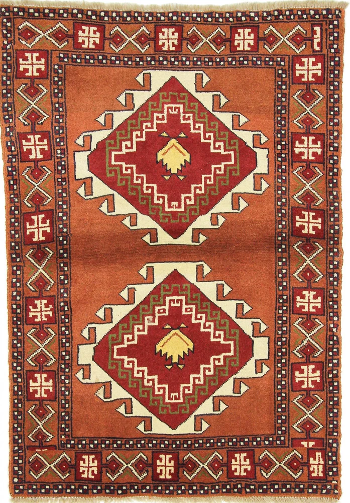 Persisk teppe - Nomadisk - 150 x 105 cm - terrakotta