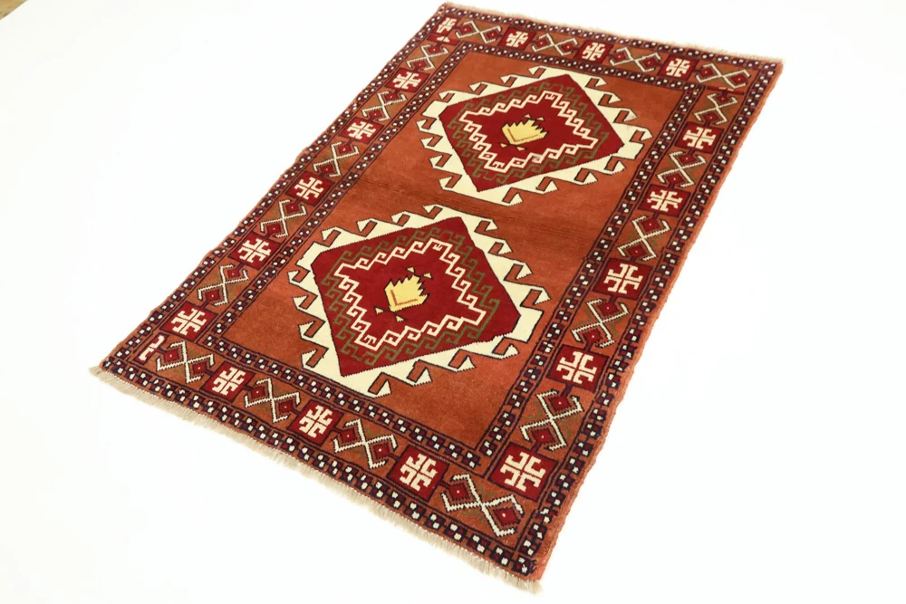 Persisk teppe - Nomadisk - 150 x 105 cm - terrakotta