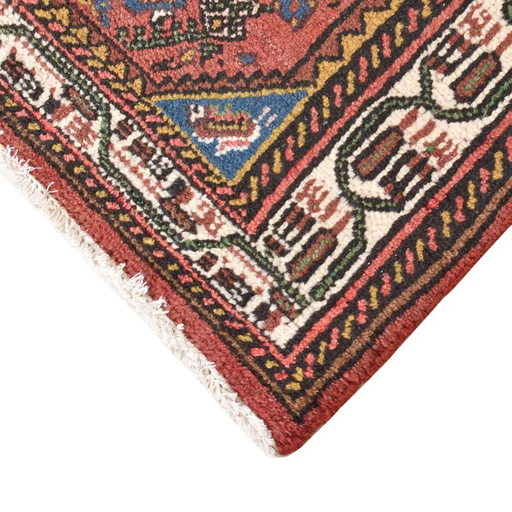 Persisk teppe - Nomadisk - 150 x 99 cm - mørk rød