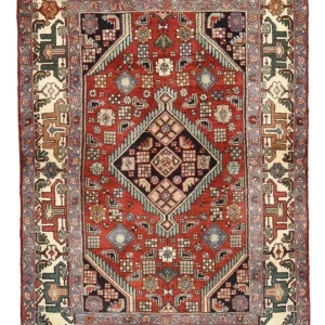 Persisk teppe - Nomadisk - 151 x 105 cm - rød