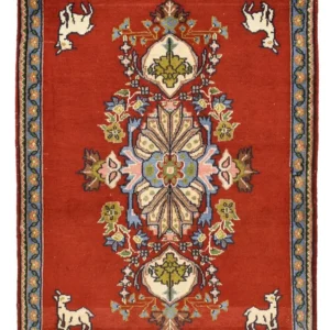 Persisk teppe - Nomadisk - 82 x 62 cm - rød