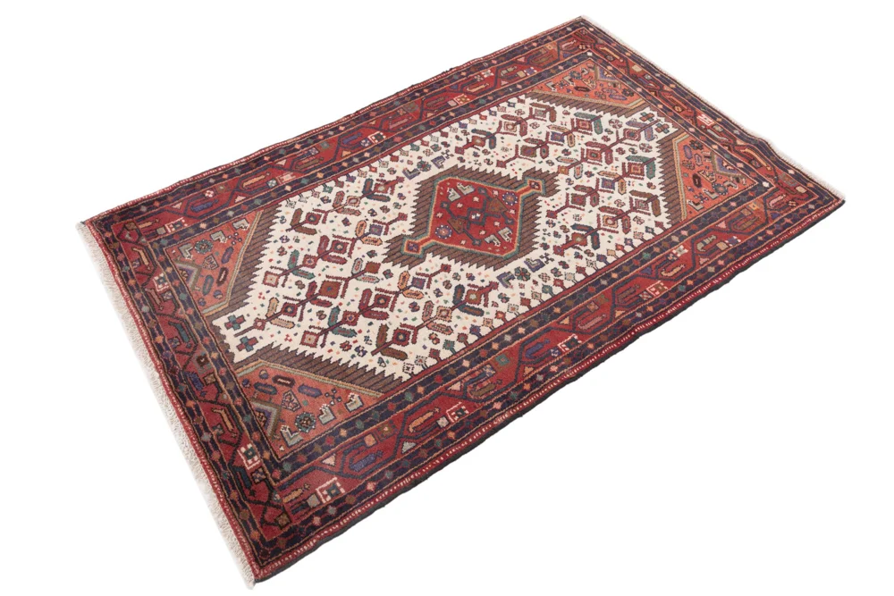 Persisk teppe - Nomadisk - 160 x 100 cm - lys rød